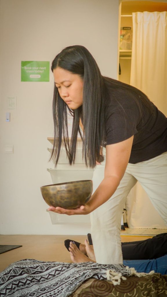 12 Personal sound healing by Pure Bhava, using tibetan singing bowl vibration to harmonise the energy field, in Singapore